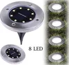 Solar Power Buried Lamp 8 LED Light Ground Minore Outdoor Luce Way Garden Courtyard Landscape Decoration Lampada IIA23052162