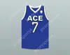 Custom Nay Mens Youth / Kids Clarkson 7 Ace Family Charity Blue Basketball Jersey Top cousé S-6XL