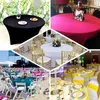 Table Cloth High Stretch Lycra Tablecloth Round Cocktail Spandex Cover For Wedding Banquet El Buffet Desk Cloths Decoration