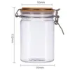 Förvaringsflaskor kök förseglat burk flaskan lufttät kapsel med lock kaffe böna 800 ml bred mun för socker