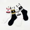 Men's Socks BEAMS Co branded Trendy Socks Mens and Womens Mid length Cotton Thickened Towel Bottom Sports High Top Basketball Calf Long Socks