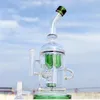 12 -Zoll -Kopfhaut Bong Green Premium Drei Röhrchen Gelenk gemischte Farbe Neo Fab Shisha Water Pipe Glass Bongs mit 14 -mm -Schüssel bereit für die Verwendung von US -Lagerhaus