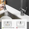Kitchen Faucets Faucet Copper Rotatable Pull Out Sink Taps With Temperature Digital Display Wash Basin Fixture