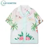 Hommes de créateurs de créateurs tenues shorts de chemise hawaïenne Luxury 2 pièces pour hommes Holiday Plant Tropical Imprimé Shirts à manches courtes 240430