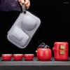 Ensembles de voies de thé Cérémonie de thé de créatrice de thé chinois en céramique Set Voyage Kong Fu Kit cadeau Porcelaine Home Office Pot Infuseur