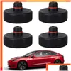 Andra vårdrengöringsverktyg Nya Tesla Modely Car Lift Jack Stand Rubber Pads Black Slitted Floor Pad Frame Rail Adapter Drop Delivery AU OT8L9