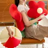 Pillow Plush Flower Shape Throw Cute Red Tulip Home Bed Sleeping Sofa Office Chair Pillows Car Decoration