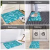 Padrão de onda de tapetes com rio Sea River non Slip absorvente Banho de espuma Bath para decoração/cozinha/entrada/sala interna/externa/sala de estar