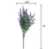 Fleurs décoratives 8pcs abbs durables artificiels pour les projets de bricolage - application large et bonne sensation de main violet