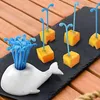 Fourks 1 morceau de fruit Pick Fork Gummy Eating Tool Nastick Creative and Cute Kitchen Supplies