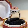 Cluster Anneaux 925 Silver Ring Female Tone Shake Explosive Diamond Diamond Luxur Sac Full Sac Fleur Bijoux de mariage