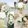 Fleurs décoratives 20 "Real Touch Hortensia Artificial Latex Faux pour le bouquet de mariage Home Mariage Centres de table DÉCOR 4PCS