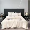 Luxe huis zomer dekbed set geborduurd ademende dunne deken zomer quilt huid vriendelijke airconditioner quilt queen 240508