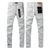 designer jeans uomini stravati jeans neri marca viola lussuosa skinny jean pantal