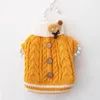 Dog Apparel 2024 Warm Sweaters Winter Clothes Buttons Knitted Pet Clothing For Small Dogs And Cats Puppy Coat Cold Weather Outfit