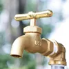 Bathroom Sink Faucets TMOK Single Outlet Brass Faucet For Garden Irrigation T-type Rotation Shut-off Valve Water Tap
