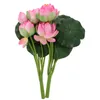 Fleurs décoratives 2 pcs simulation florale Décoration de lotus fausse fleur de plante fleur vive verte artificielle mariée