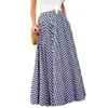 Spódnice bohemijskie spódnica Slim Slim Maxi Plaid Pockets Summer Casual A-Line Long Elegant Beach Streetwear