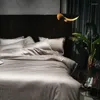 Set di biancheria da letto che la ragazza cinese raccomanda il lussuoso moderno colore solido jacquard cotone 4pcs set con fitta