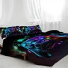 Bedding Sets BlessLiving Cool Nenon Game Machine Pattern Duvet Cover Set Gamepad Theme Comforter With 2Pilowcases For Home Decor