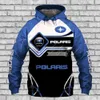 Polaris Racing Rzr Snowmobile Fashion Casual Zip Hoodie Top Mens and Womens Spring Autumn Hooded Jacket 240426