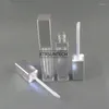 Garrafas de armazenamento 100pcs 7,5 ml tubos de brilho labial transparente com frascos com espelho LED LEV LIGH TUBE RECIMENTO DESY RECIMENTO DIY