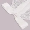 Veils de mariée élégant blanc court voile pour ruban de ruban bowknot accessoires de mariage aux femmes avec pince à cheveux