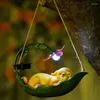 Dekorativa figurer Solbelysning Animal Waterproof Swing Sculpture LED Light for Garden Ornament Home
