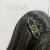 Клипы для волос Barrettes Дизайнерские черно -золотые буквы для волос зажимы - изысканные долговые элегантные элегантные элегантные аксессуары для волос универсальны для ежедневного использования