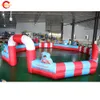 wholesale Outdoor Activities Free Door Shipping 10mLx10mWx1.5mH (33x33x5ft) Pink Inflatable Race Track GoKart Racing Arena Carnival Toys for Sale