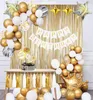 Decorações de festa de aniversário definidas com caçadores de bolo de banner de aniversário para meninas homens homens crianças Baby8506134