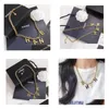 Hangende kettingen 23SS modieus 18k goud vergulde roestvrijstalen choker brief statement mode dames ketting sieraden accessoires otlfy