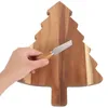Tazze pizza albero di Natale tagliere in legno assi di legno carini piastra da dessert in legno