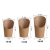 Disposable Cups Straws 50pcs Kraft Paper Slant Cup Charcuterie Oil-proof Water Proof Ice Cream Thickened French Fries Sundae
