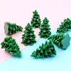 Decoratieve beeldjes 20 stcs 3D Miniatuur Xmas Tree Fairy Garden Accessories Diy Terrarium Ornamenten Kerstdecoratie Leveringen 18 27 mm