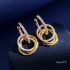 Orecchini di design del cerchio per donne 18k oro vintage 3 colori aretes oorbellen brincos ha numeri collane girocollo anelli di orecchini gioielli