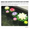 Dekorative Blumen künstlicher Lotus -Ornament Blumenlily Teiche Pflanzen Plastik Wasser Lilien Simulation gefälschte Blätter gelbe Dekor