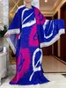 Ethnic Clothing New Abaya Eid Dress With Big Scarf African Summer Women Short Slve Dashiki Dresign Printed Floral Loose Islam Cotton Clothing T240510