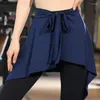 Jupes Femmes Couleur solide Yoga Dance Wrap jupe Hip Scarf Tennis Athletic Cover Up