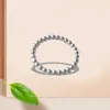 Master zorgvuldig ontworpen ringen voor koppels Silver 925 Minimalistische stijl Bead Ring met verschillende dames met gewone Vanly