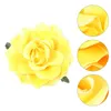 Broches yarnow light rouge rose clips artificiel hairpolder broche 3d broche grand tissu épingle à cheveux florale