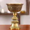 Kaarsenhouders messing lamp religie bronzen gunstige reliëf kandelaar candlestick cup boeddhistische Tibetaanse houder eerbetoon huistafel decoratie