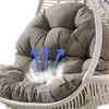 Pillow Hanging Basket Seat Outdoor Thick Swing Chair Replacement Washable Egg
