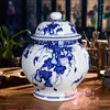 Vase Jingdezhen Blue and White Ceramic Vase General Storage Tank Migang Pickled Cabbage Altar Oraments