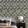 Wallpapers Pink Magnolia Flower Wallpaper Vintage Floral Contact Paper Peacock Bird Waterproof Self Adhesive Furniture Stickers Home Decor