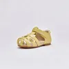 Dave Bella Child Beach Shoes Summer Yellow Girls Sandals Baby Soft Nonslip Princess Rubber Sole DB6993A 240511