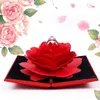 Sieraden Zakken 3-stijl 3D ROSE DIAMAND-VLASSE DASS RING KINSING Ketting opslagcase Valentijn Huwelijksvoorstel Geschenkhouder