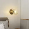 Vägglampor nordiska moderna minimalistiska och lyxiga alla kopparlampa vardagsrum sovrum matsal sängen high-end glas