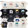 Summer Collection Rhude Tshirt Oversize Heavy Fabric Couple Dress Top Quality T Shirt M