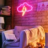 Batteri USB LED Neon Light Wall Decoration Butterfly Lightning Heart Neon Sign Night Light For Kids Bedroom Wedding Party Gift